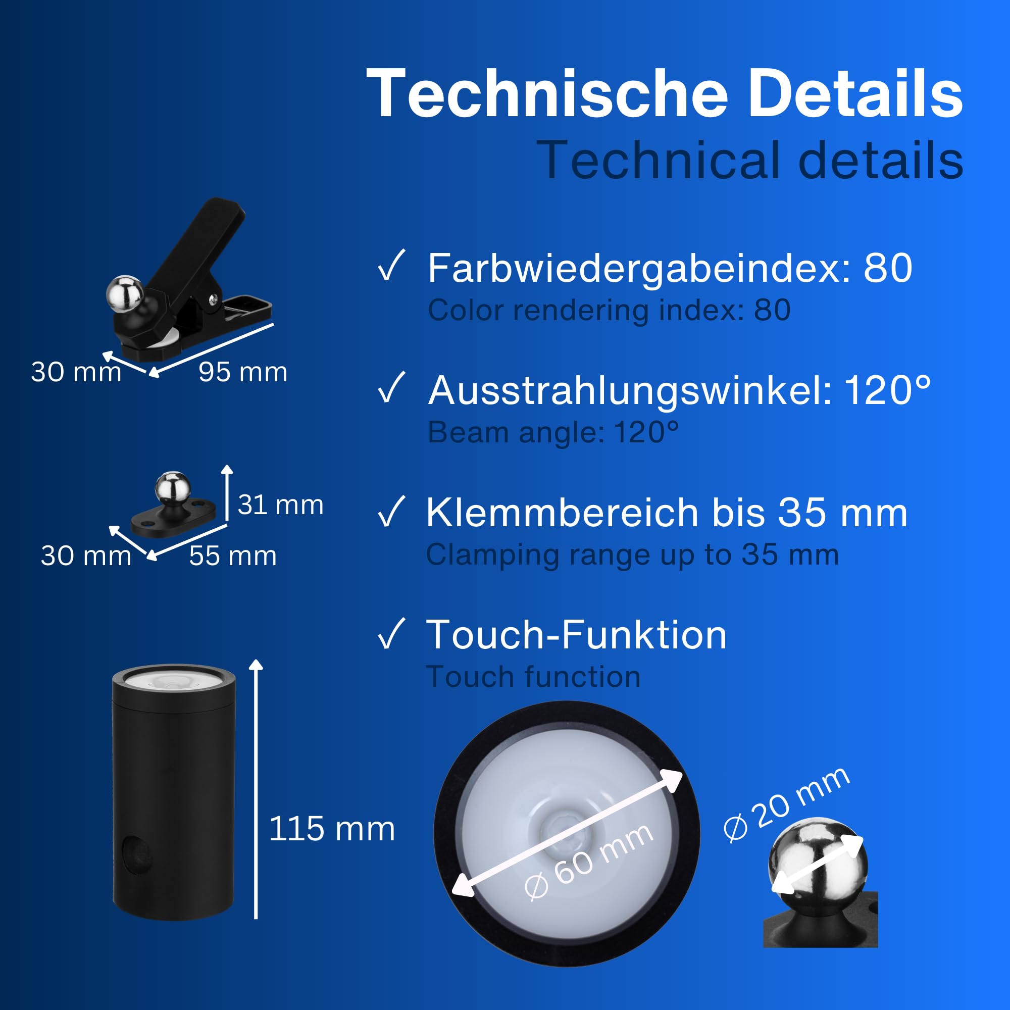 Image secondaire de Applique Murale LED REV avec Détecteur de Mouvement - Lampe Sans Fil et Dimmable