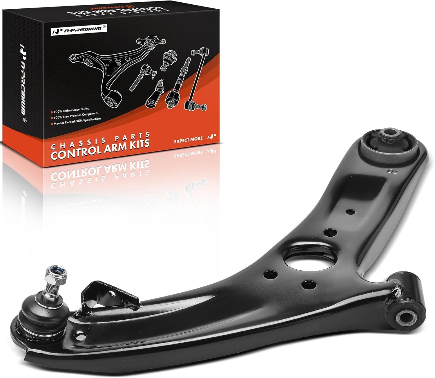 A-Premium Front Right Lower Control Arm, with Ball Joint & Bushing, Compatible with Hyundai Accent 2012-2017