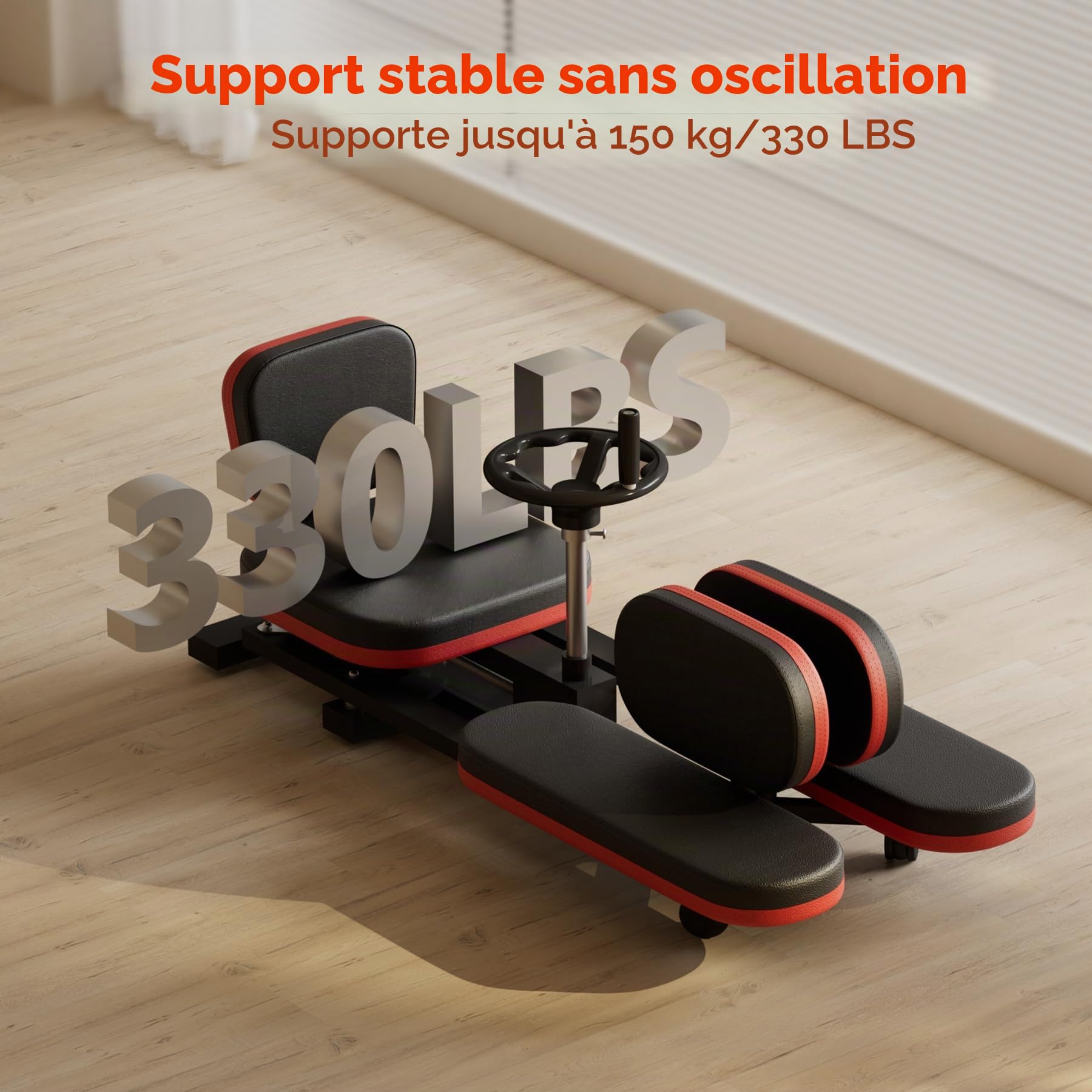 NArra Machine de écart, Machine à étirer Les Jambes 180 ° Réglable de 150 kg - Écarteur de Jambe Robuste - pour Yoga, Gym, Danse, Ballet et Fitness