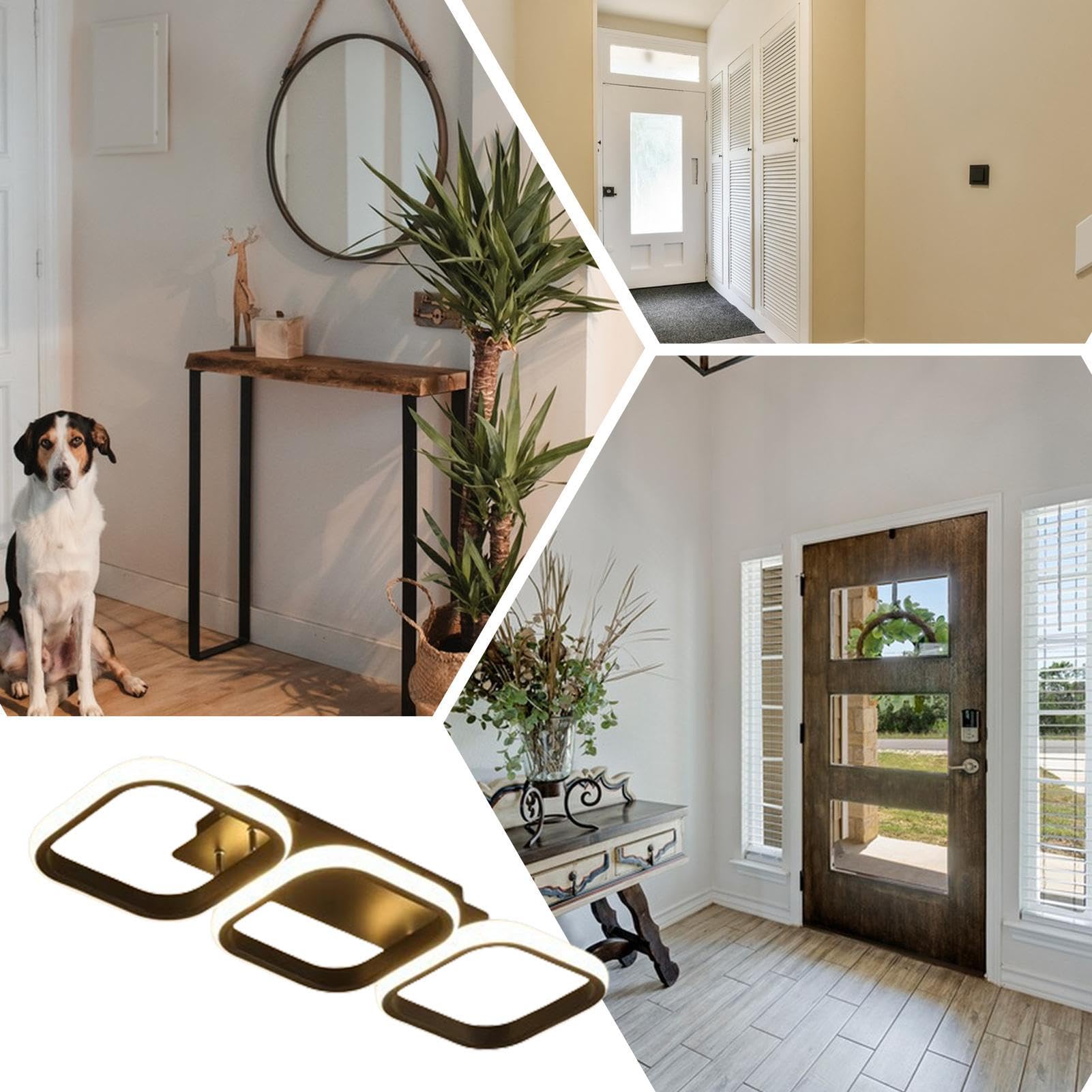 Luz Para Techo Panel LED Ultraplano Con Diseño Geométrico Y Montaje