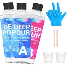 ProKKUV Deep Pour Epoxy Resin 24OZ Epoxy Resin Kit 21 for 2-4 inch Pour