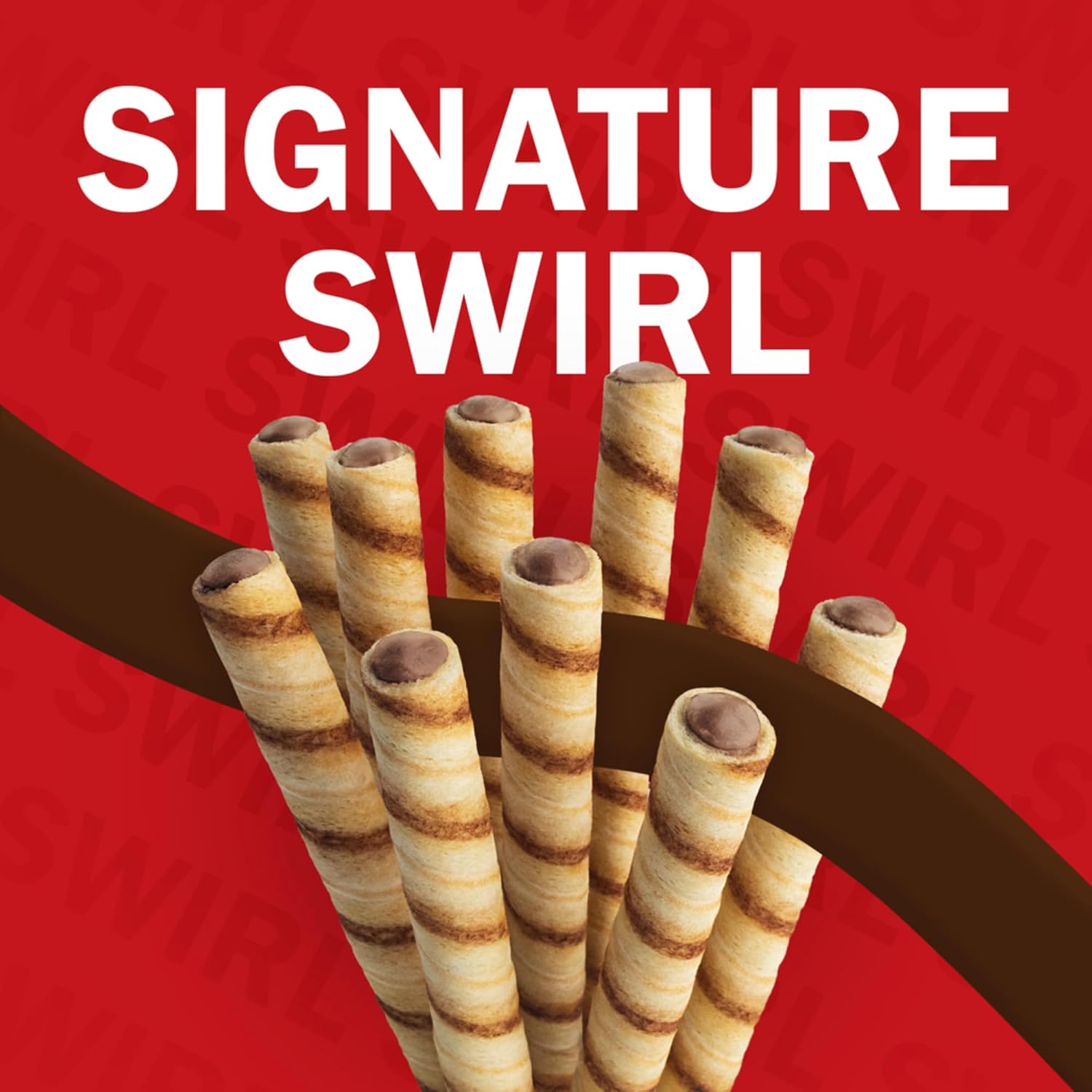 Pirouline Rolled Wafers - Chocolate Hazelnut Rolled Wafer Sticks - Original Signature Swirl Rolled Wafer Cookies - 14 oz 3 Pack