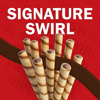 Pirouline Rolled Wafers Chocolate Hazelnut Rolled Wafer Sticks, Creme Filled Wafers, Rolled Cookies for Coffee, Tea, Ice Cream, Snacks, Parties, Gifts, and More 3.25oz Tin 4pk