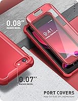 Vista 6 de i-Blason Ares - Funda para iPhone SE 2022 (3ª generación), [protector de pantalla integrado] Funda transparente resistente de doble capa para iPhone
