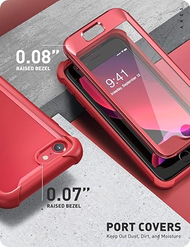 Miniatura 6 de i-Blason Ares - Funda para iPhone SE 2022 (3 generación), protector de pantalla integrado Funda transparente resistente de doble capa para iPhone SE