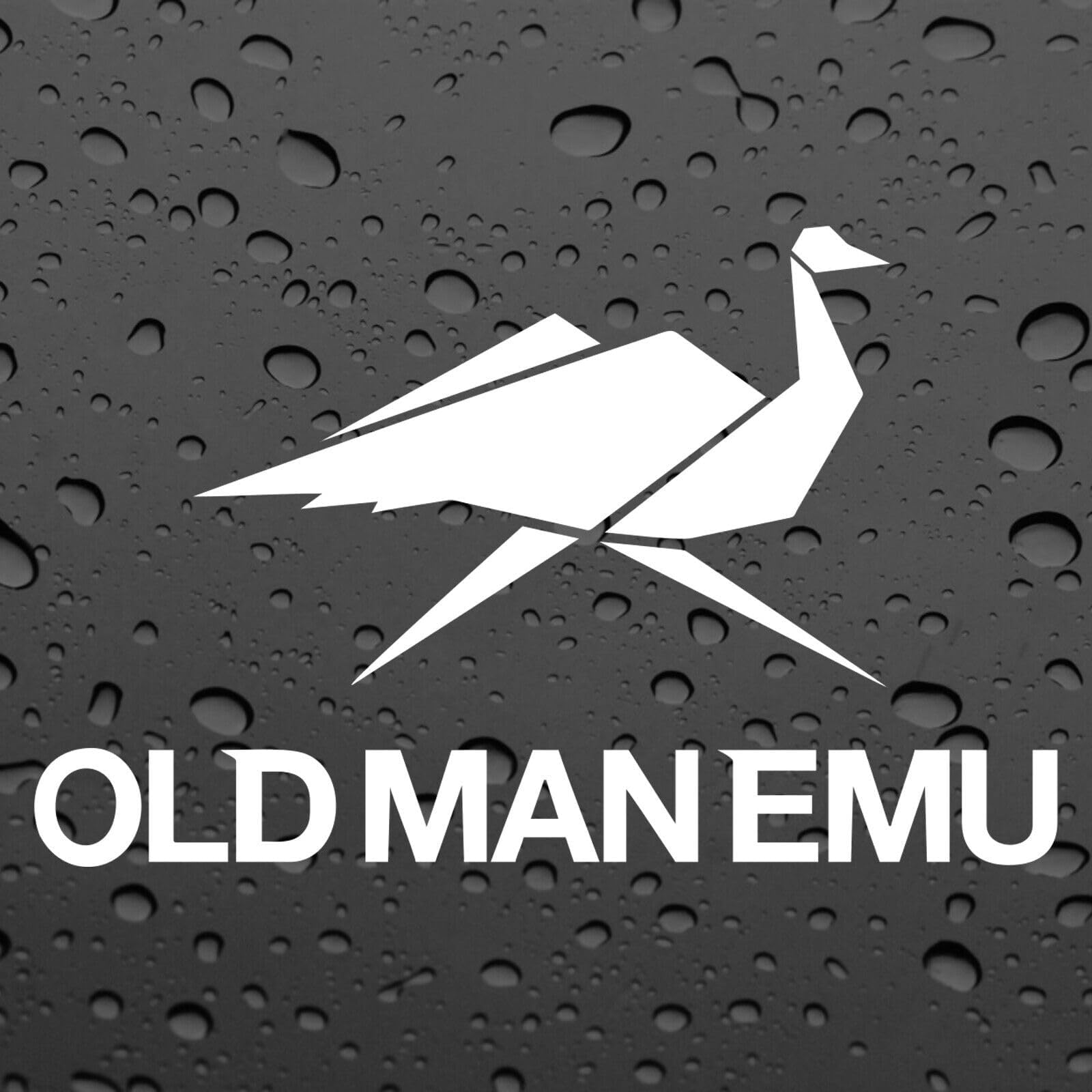 Old Man EMU X2 Pair Stickers White Graphics Decal Sticker Offroad 4X4