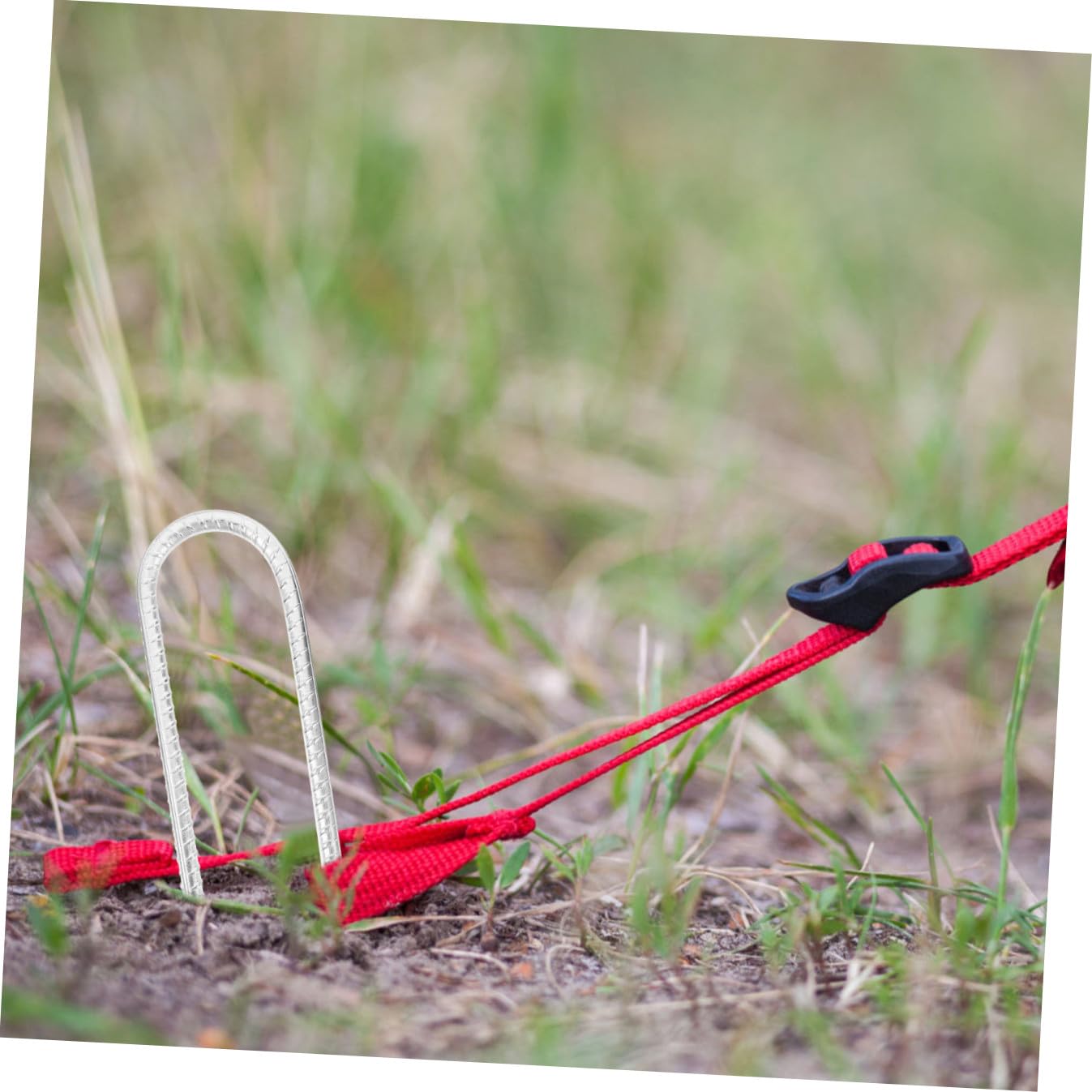 Picchetti da Campeggio a Forma di U 8 Pezzi Accessori per Fissare Tenda e Telo da Giardino in Acciaio Zincato Argento Attrezzi Resistenti per Outdoor