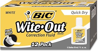 BIC Wite-Out Quick Dry Correction Fluid pack of 12