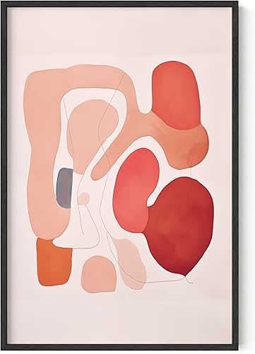 Miniatura 75 de HAUS AND HUES Arte abstracto moderno para pared, arte de sala de estar azul y verde, obra de arte moderna para paredes, imagen minimalista para sala