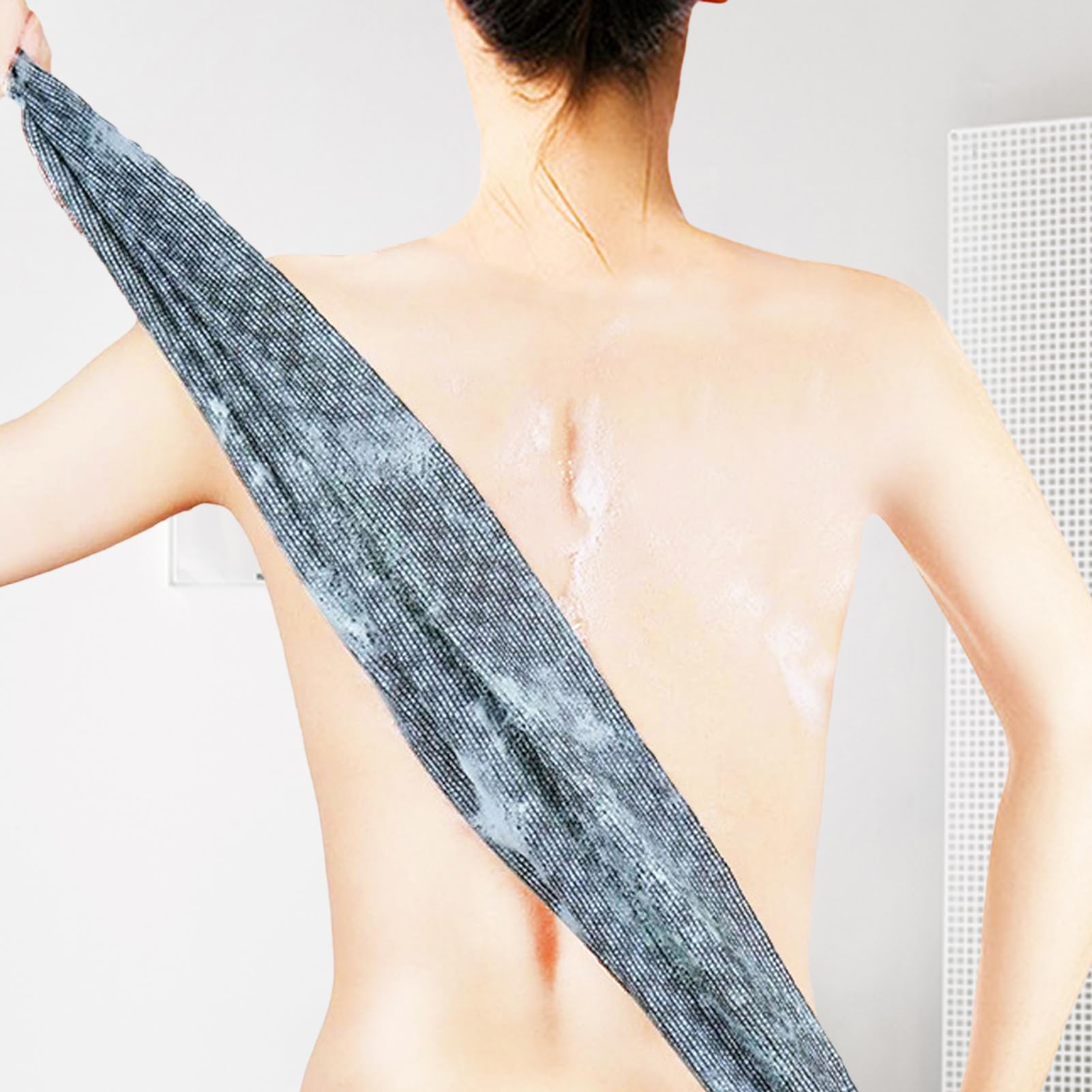 Pañas de baño para el gel de baño - toalla exfoliante para ducha, depurador de espalda extra larga | Toallitas de ducha, toalla para el cuerpo de limpieza de la piel, tela de baño que exfolía e