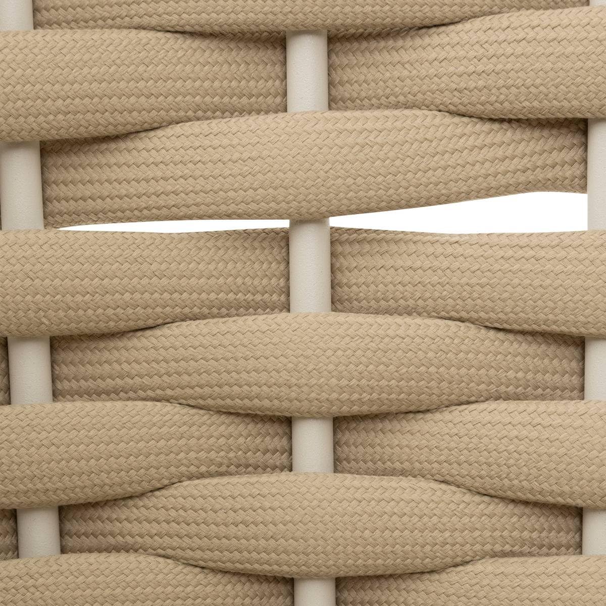 HESPERIDE - Juego de 2 sillones de jardín Yconia, Color Arcilla y Beige, Tejido Resistente al óxido e Impermeable, cojines desenfundables, muebles para terraza y balcón