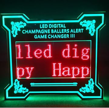 LED Letter Bottle Presenter for Night Club,Bottle Service Sign VIP,Lighted Display Custom Message with Letters Numbers, Customized Logo Board Bottle Presenter for Night Club Lounge Bar