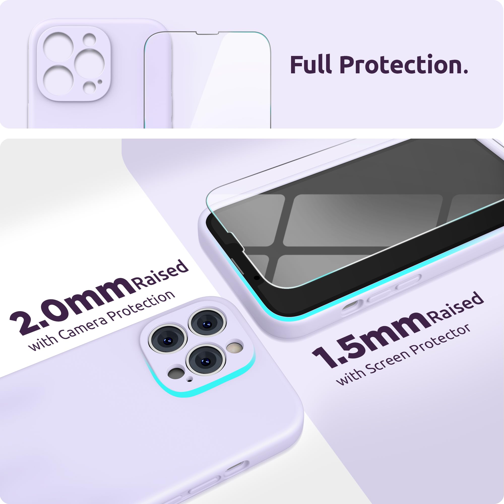 SURPHY Silicone Case Compatible with iPhone 13 Pro Case 6.1