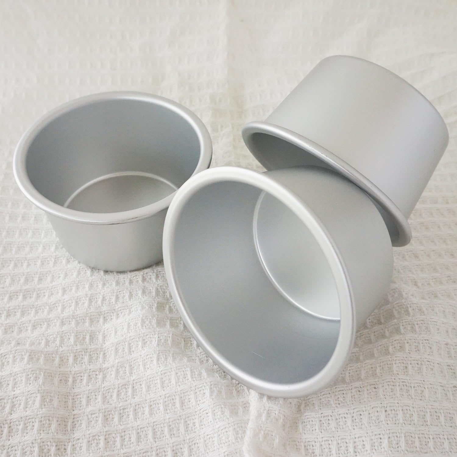 Aluminum Pudding Cups Individual Popover Pan Tart Mold 6 Pack