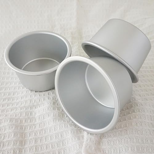 Miniatura 8 de Juego de sartenes de aluminio para tartas, 6 piezas de pastelería de una sola porción, moldes grandes para magdalenas, herramienta para hornear para