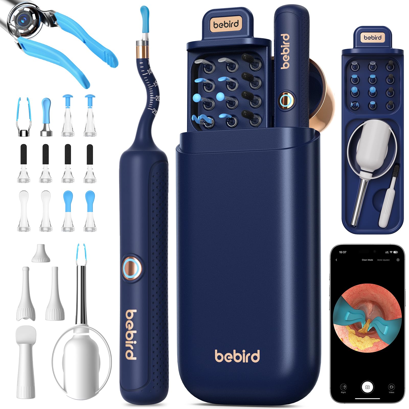 Bebird R37R Ear Wax Removal Tool Camera, Flexible Scope and Visual Tweezers