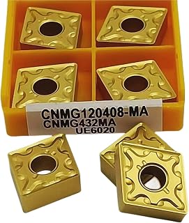 10PCS Stainless Steel External Turning Tool Hard Alloy Blade(CNMG120408-MA UE6020)
