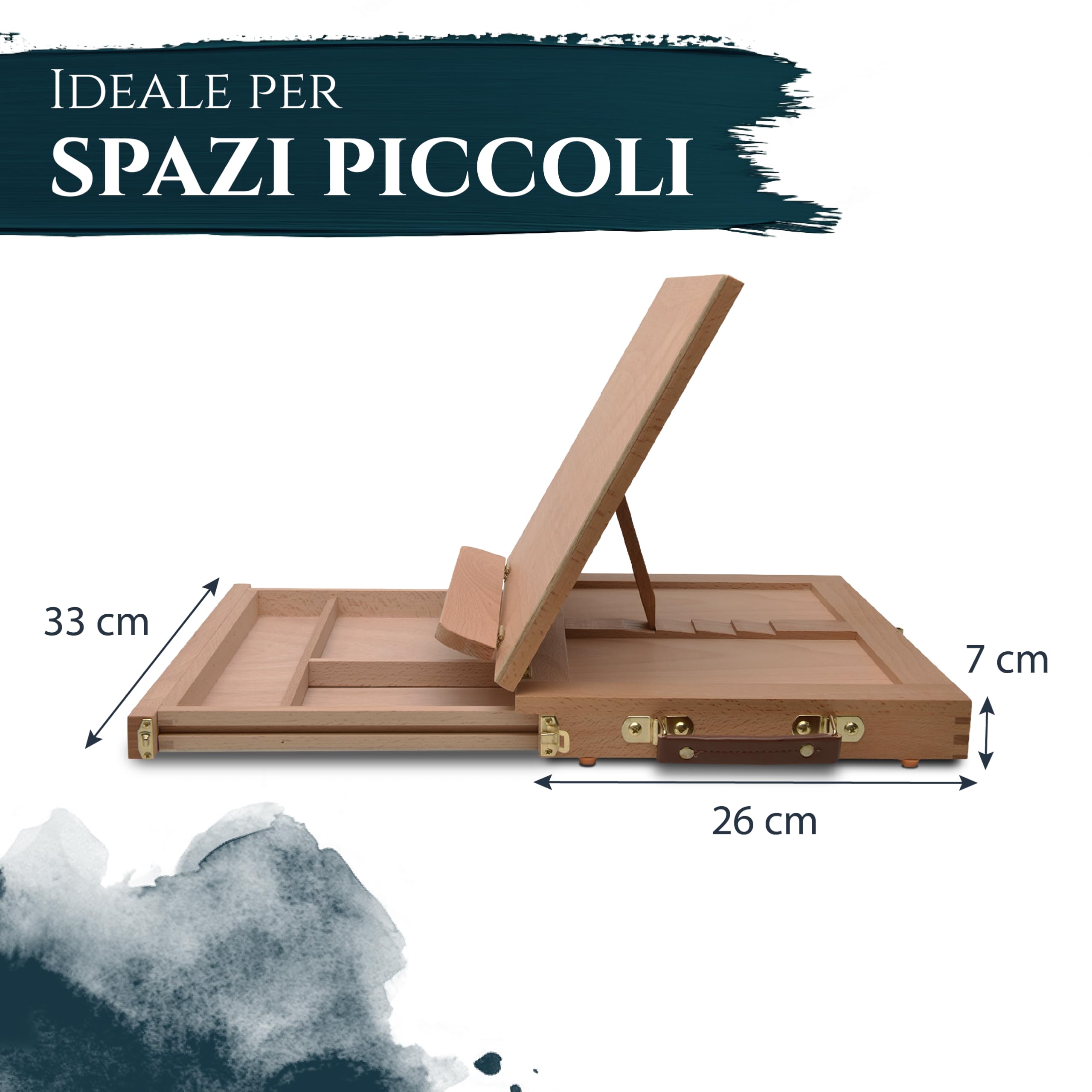 Artina Cavalletto pittura da tavolo con tavolozza e funzione leggío