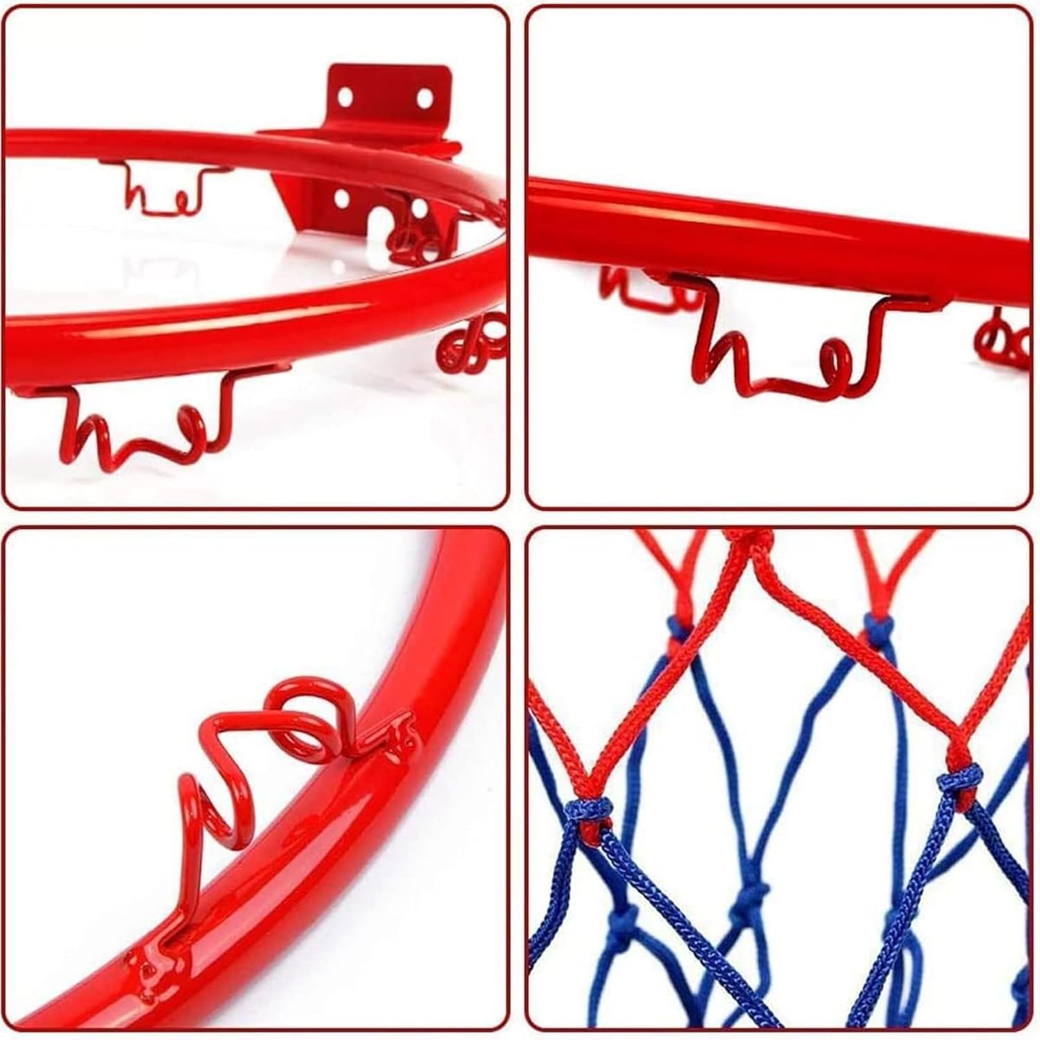 Basketball Hoop Stand Kids Basketball Hoop Wall Mount, Basketball Rim Replacement for Indoor Outdoor Playing, Light Basketball Goal System