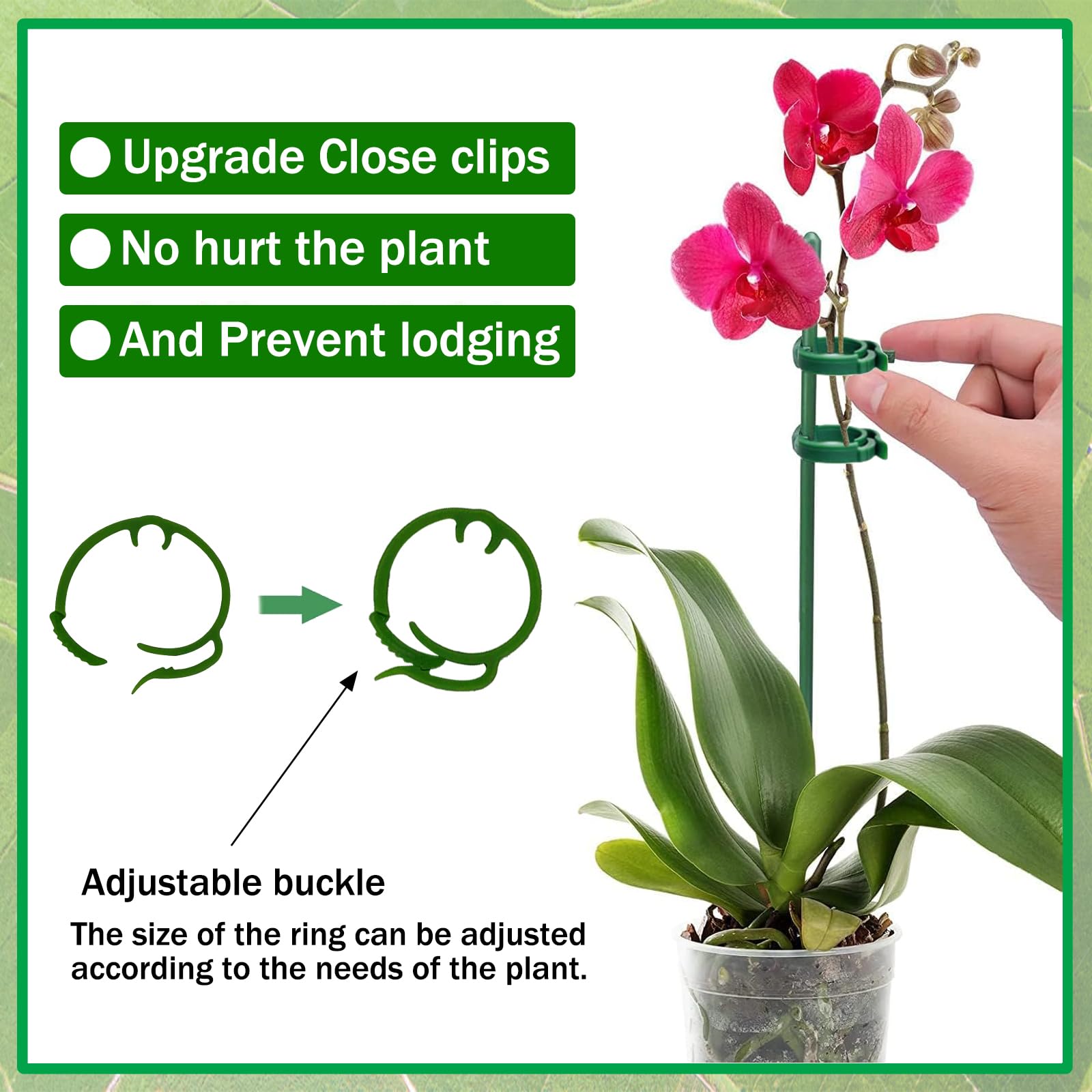 Kit De 10 Tutores Para Plantas De 30 Cm – Extensibles Hasta 120 Cm, Con Clips, Tubos Y Alambre Verde, Para Orquídeas Y Tomates