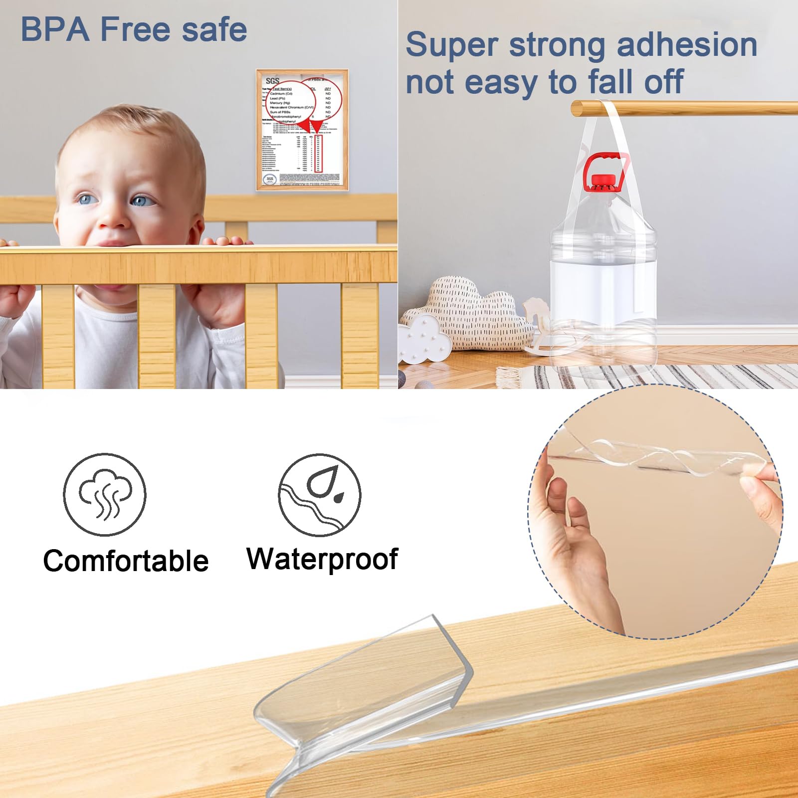 Protege Coin De Table Bebe Transparent, 3M Pré-adhésif Extra Fort Nano Tape Protection Bebe De Table Et Meuble Protecteur Des Bords Pour Securite Bebe 92925340