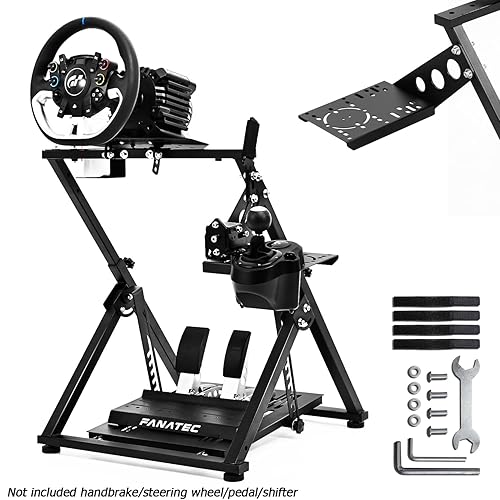 Miniatura 7 de Anman Foldable Driving Gaming Wheel Stand Fit for Logitech G25 G27G29G923 Thrustmaster PXN V9 Adjustable Steering Wheel Stand,Not Included