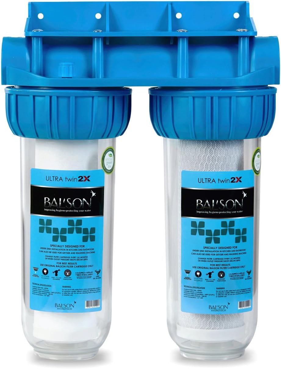 BALSON Plastic PET Ultratwin2X Filter Cartridge (10-Inch, Blue)
