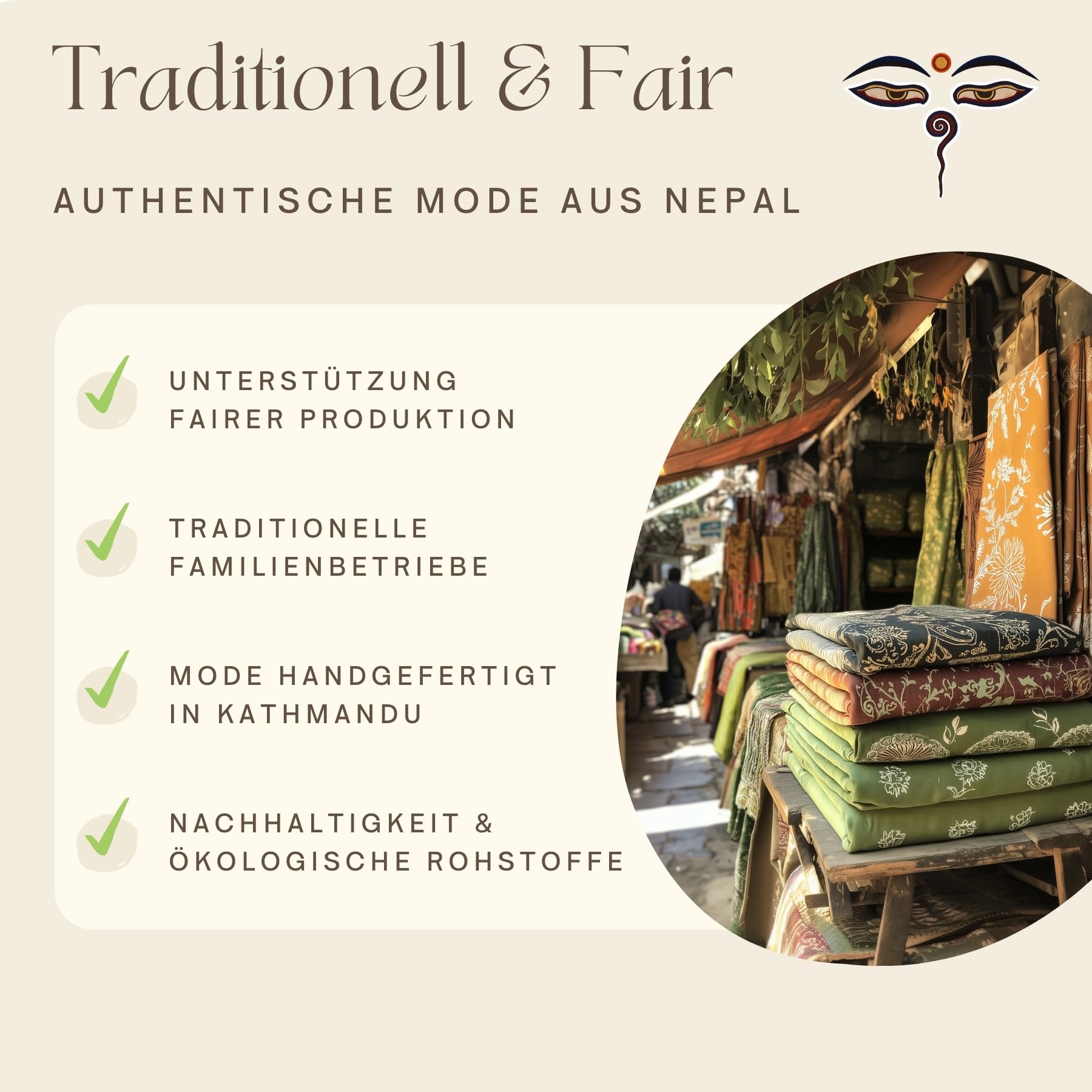 Vishes Langer Damen Herbstrock mit Mandalas I Handgefertigt aus 100% Baumwolle I Rock mit breitem Bund I Für warme & kalte Monate I Nachhaltige Alternative Bekleidung
