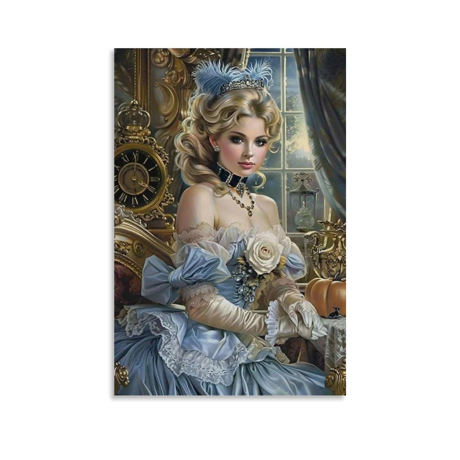HUERYRYHY Nostalgic Rococo 03 Poster Wall Art Canvas Vintage Aesthetic Painting Decor for Rooms 20x30inch Unframe-style