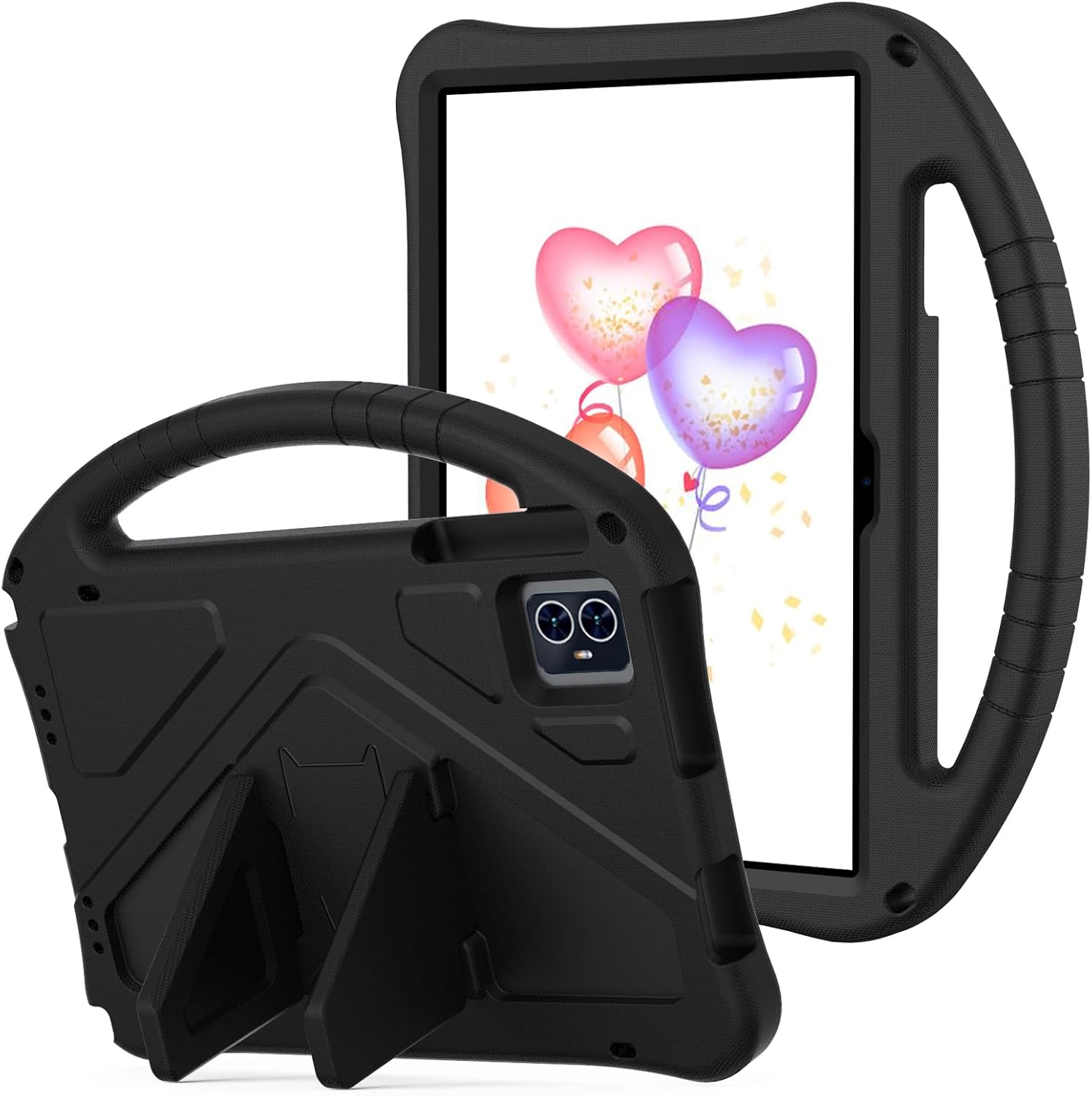 YRH for Onn 10.1 Tablet Case (Gen 4) 2024 (Model: 100135925), EVA Kids Shockproof Cover for Onn Tablet Case 10.1 inch, Black