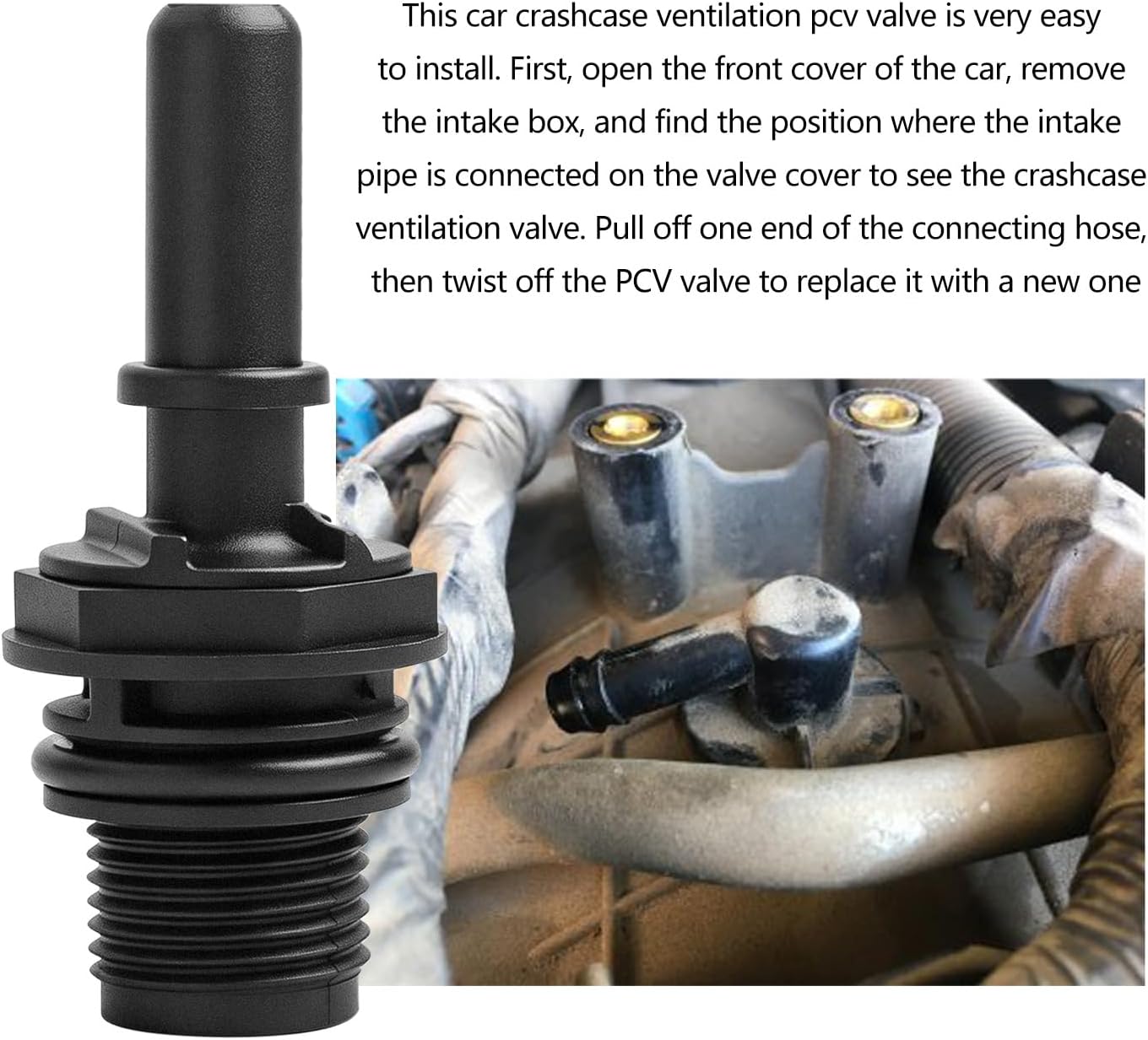Fix Rough Idle & Check Engine Light 12691880 PCV Valve | Replace for OE 12631624, Compatible with 2014-2024 Cadillac Escalade, Chevy Suburban Tahoe, GMC Yukon 5.3L 6.2L Engine