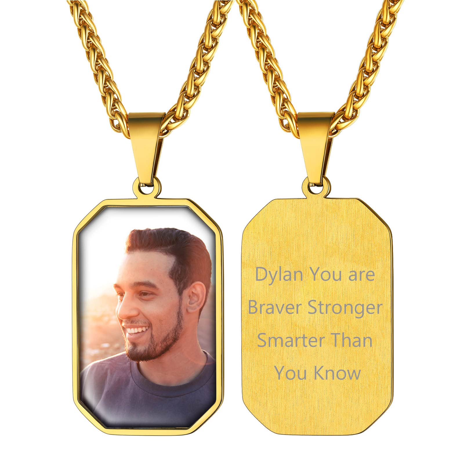 SupcareCollar Mujer Corazon Colgante Foto Personalizado Colgante Acero Inoxidable Grabado Hipoalergénico Regalo de Amigos Familias