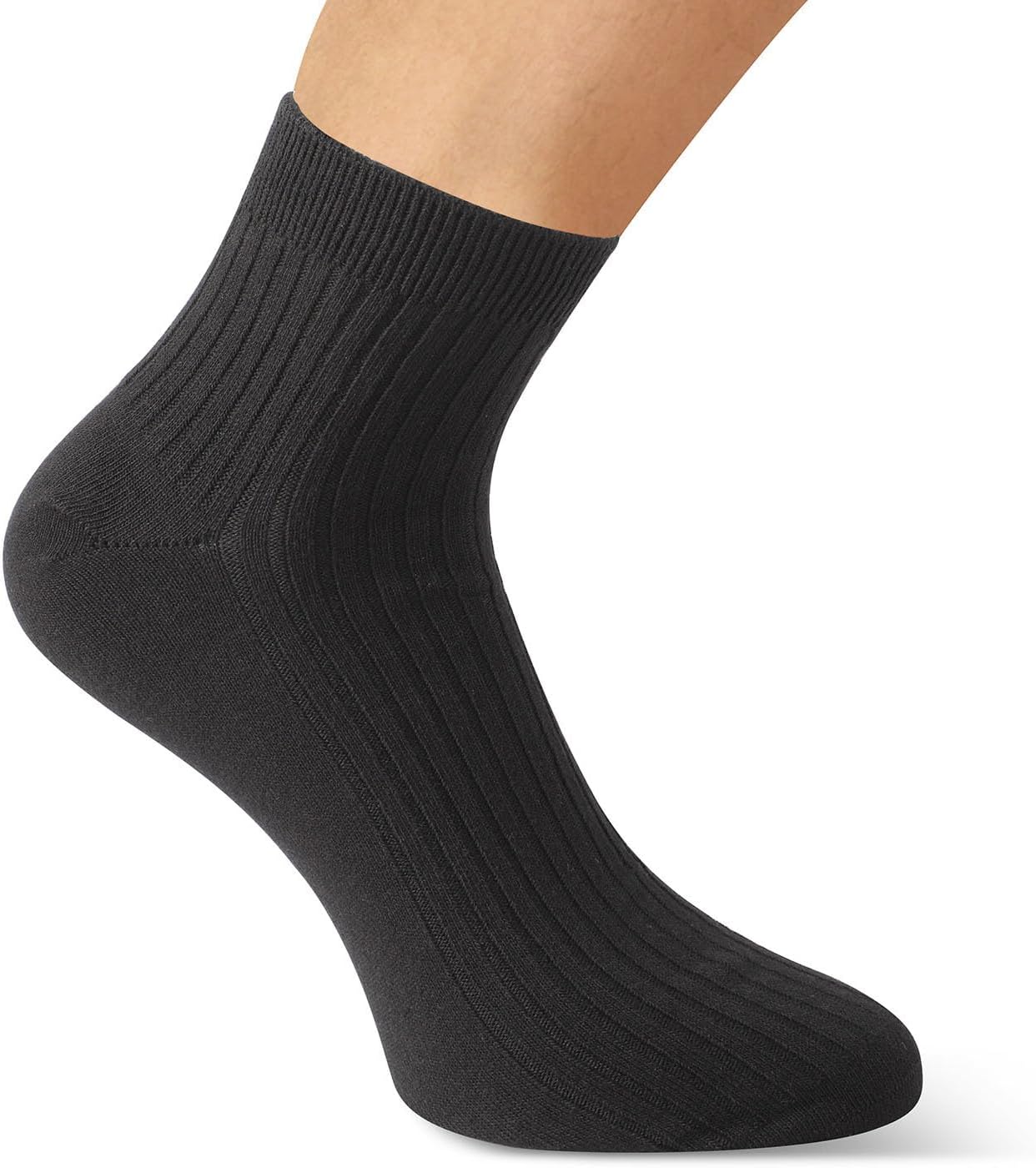 Yomandamor 5-Pack Coolmax Ankle Socks for Men Loose Fitting Casual Socks with Seamless Toe(10-13) - Image 6