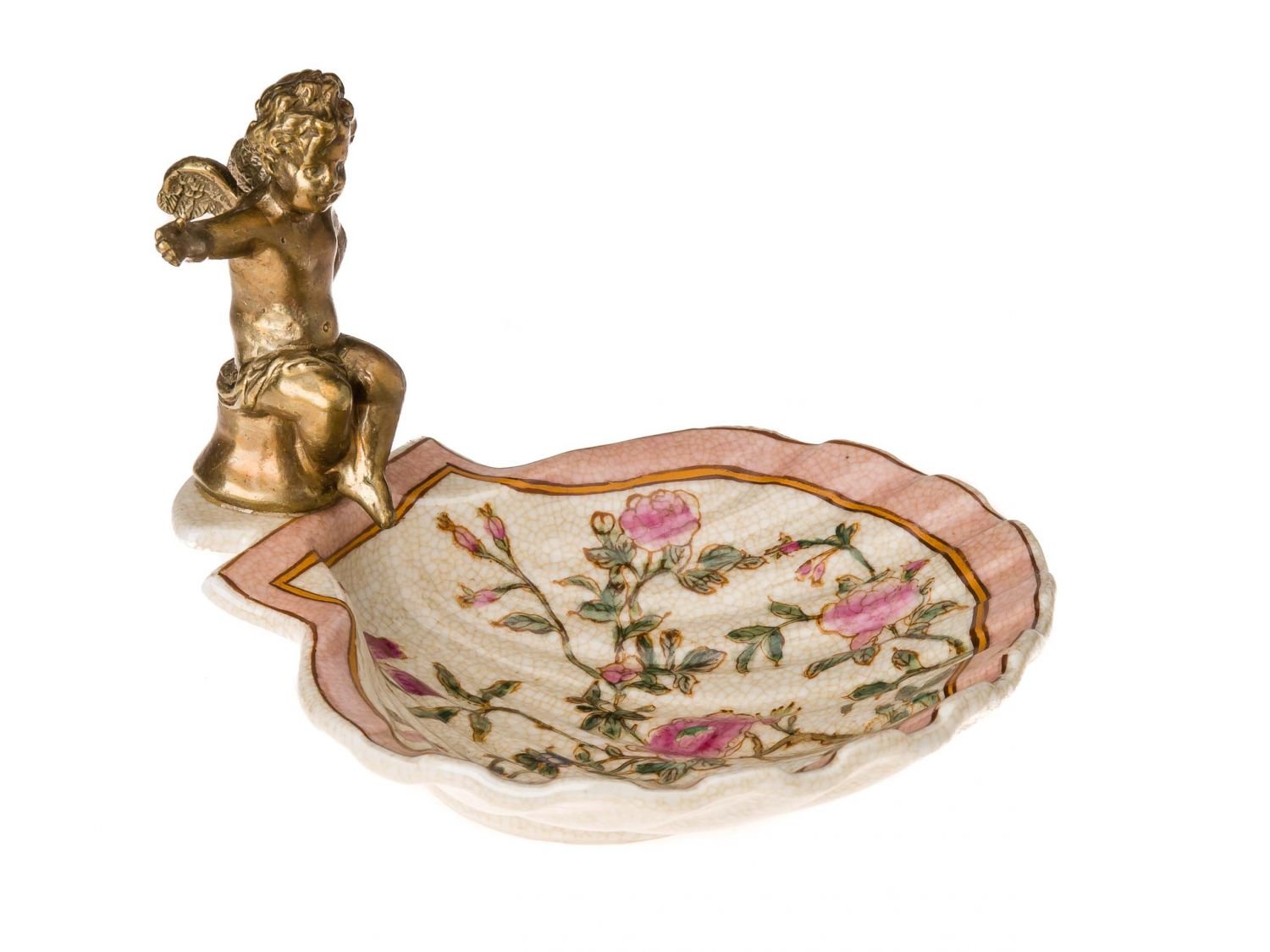 aubaho Nostalgie Porzellan Schale Seifenschale Seife Bad Accessoire antik Stil Engel