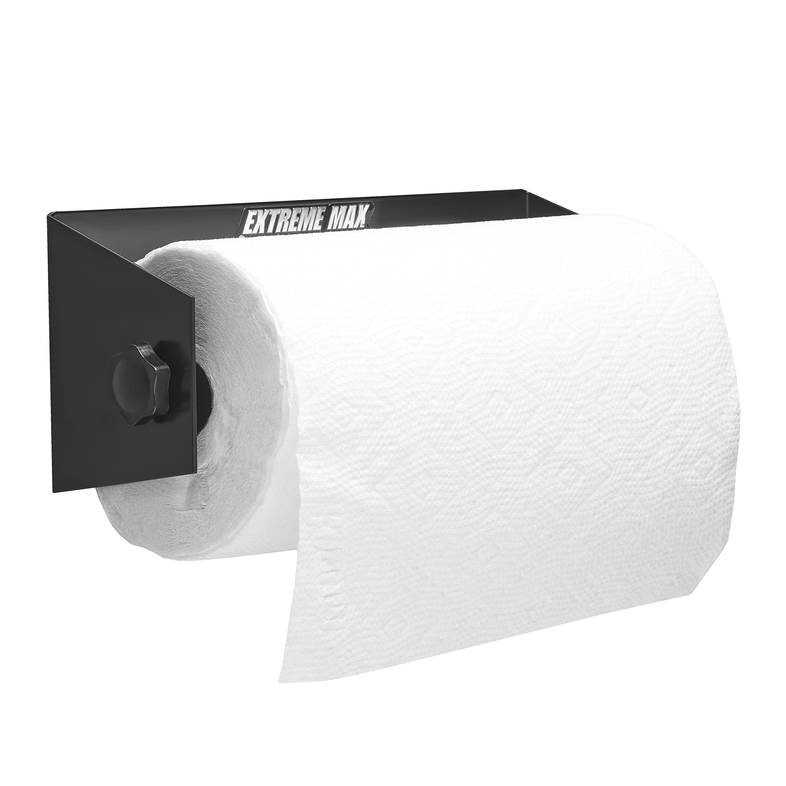 Extreme MAX 5001.6131 Soporte de Toalla de Papel de Montaje en Pared de Aluminio para Remolque Cerrado, Tienda, Garaje, Almacenamiento - Negro