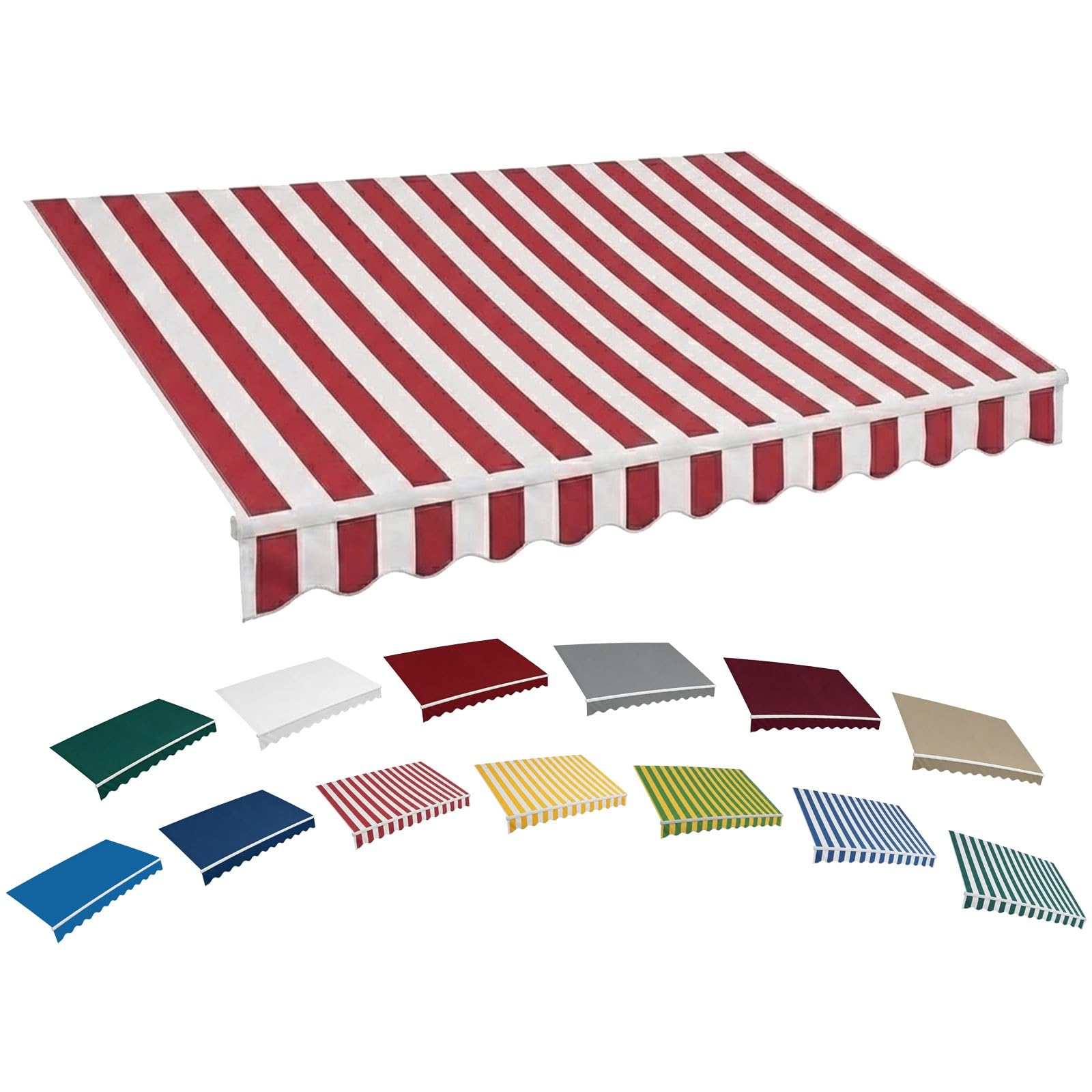 Heavy Duty Waterproof Awning Replacement Fabric for Garden, Fabric Only