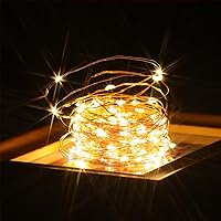 Vista 4 de Beingreat 2 Pack USB Plug-in Fairy Lights, 33ft 100 Mini LED Copper String Lights with 8 Modes, USB Starry Lights for Bedroom Wedding Christmas