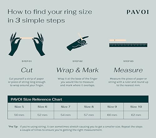 Miniatura 5 de PAVOI 14K Gold Plated Rings Oval Cubic Zirconia Love Ring Eternity Ring 5mm Stackable Rings for Women Gold Rings for Women