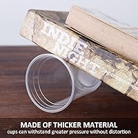 Vista 2 de Vasos desechables de plástico transparente, paquete de 100, vasos de agua de 14 onzas