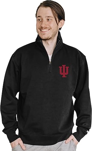 Miniatura 229 de Blue 84 Sudadera con cremallera de un cuarto para hombre de la NCAA Gris