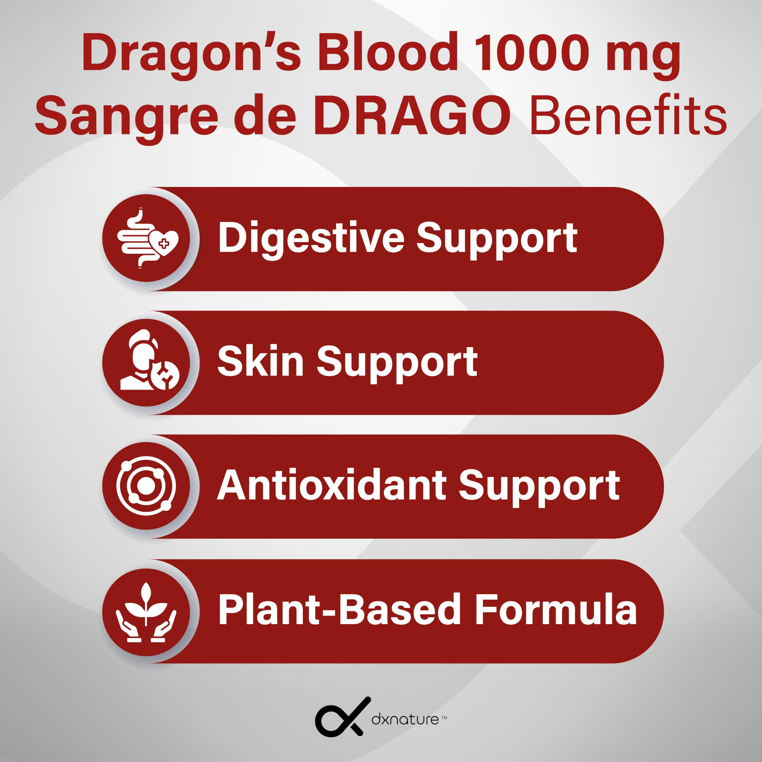 Dragon’s Blood Capsules 1000 mg | Croton Lechleri Extract (Sangre de Grado, Sangre de Drago) | Digestive & Skin Support | 60 Capsules — Amazon image 4