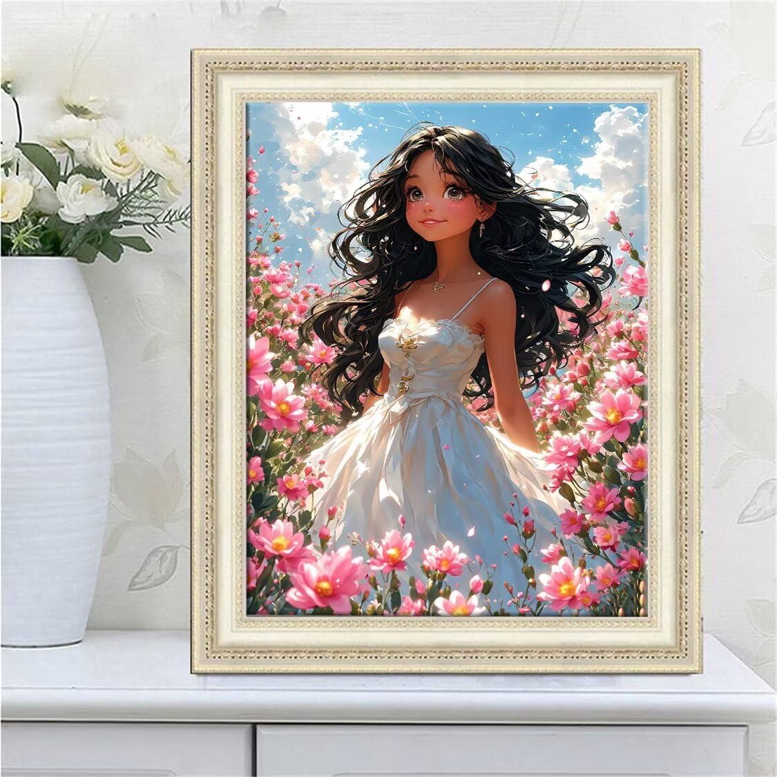 DIY Malarstwo diamentowe 5D, sztuka diamentowa, długowłosa dziewczyna, zestawy dla dorosłych, sztuka ze strasu, haft, artykuły rzemieślnicze, dla dzieci i dorosłych, idealna dekoracja ścienna do domu,