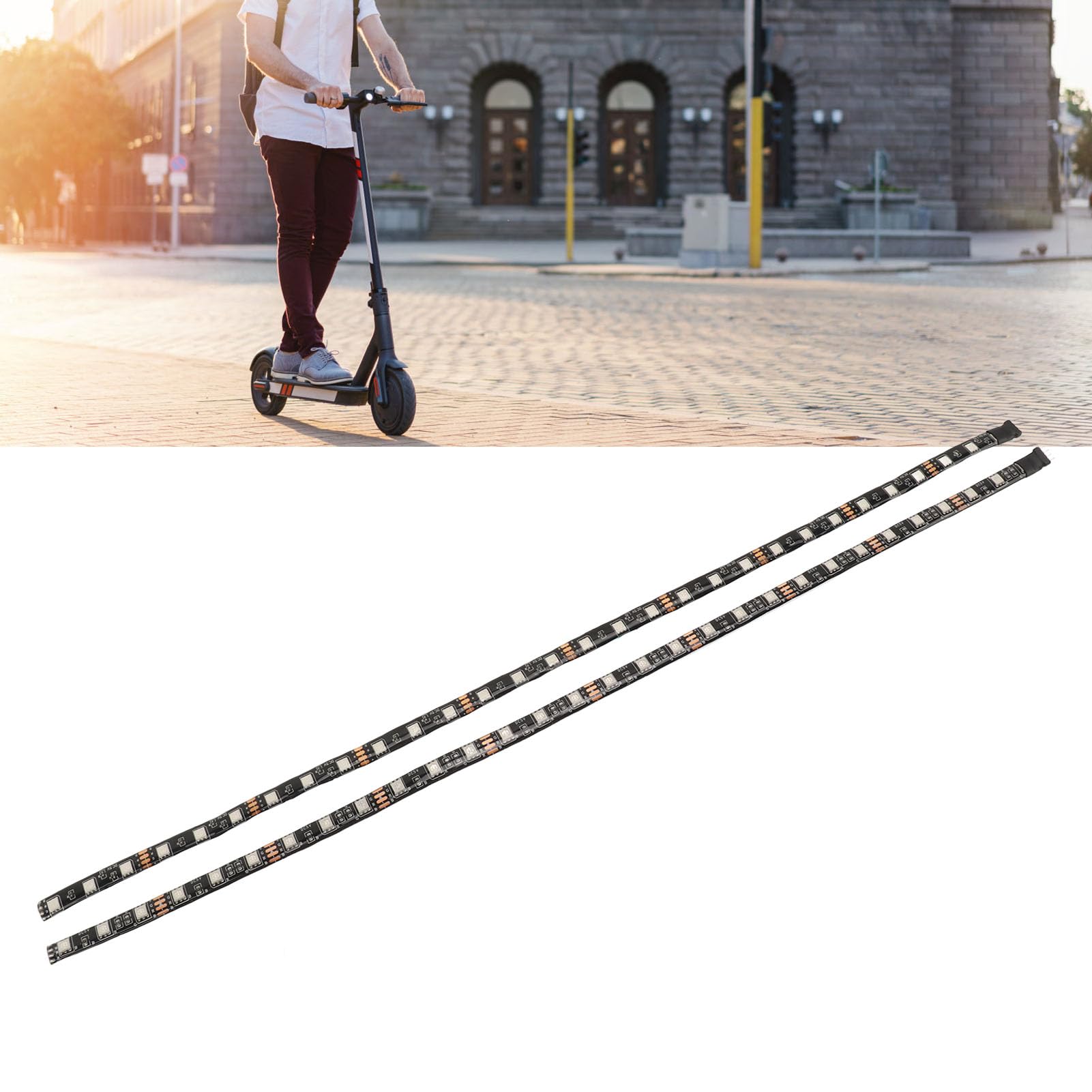 Alomejor Bande Lumineuse LED pour Scooter électrique, avec Couleurs Réglables, étanche et Isolée, Accessoire pour Scooter électrique