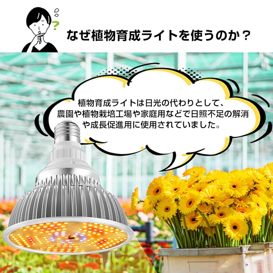 Amazon.co.jp: 植物育成ライト LED 110W相当 暖色 植物用led