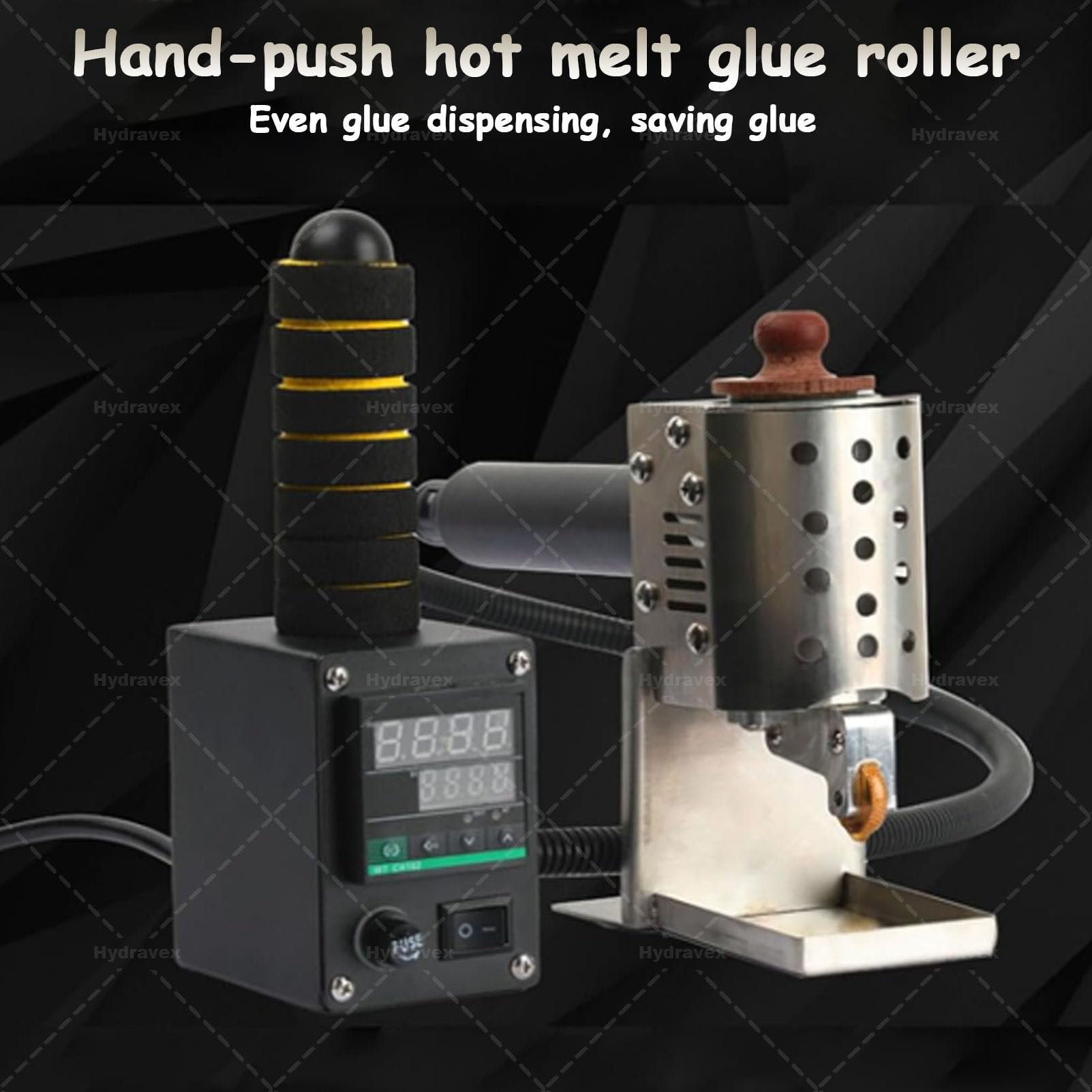 Rullo per colla a caldo a pressione manuale, controllo della temperatura 50-220 °C, rullo per colla, per pelle, cartone, album, capacità 150 ml