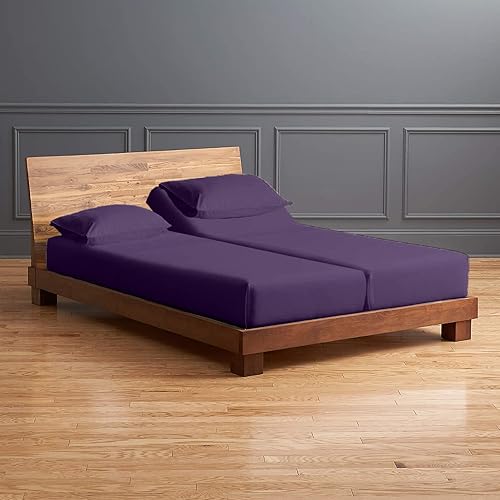 Vista 48 de Juego de sábanas divididas tamaño Queen ajustable, bolsillo extra profundo de 28 pulgadas, 800 hilos, 100% algodón egipcio