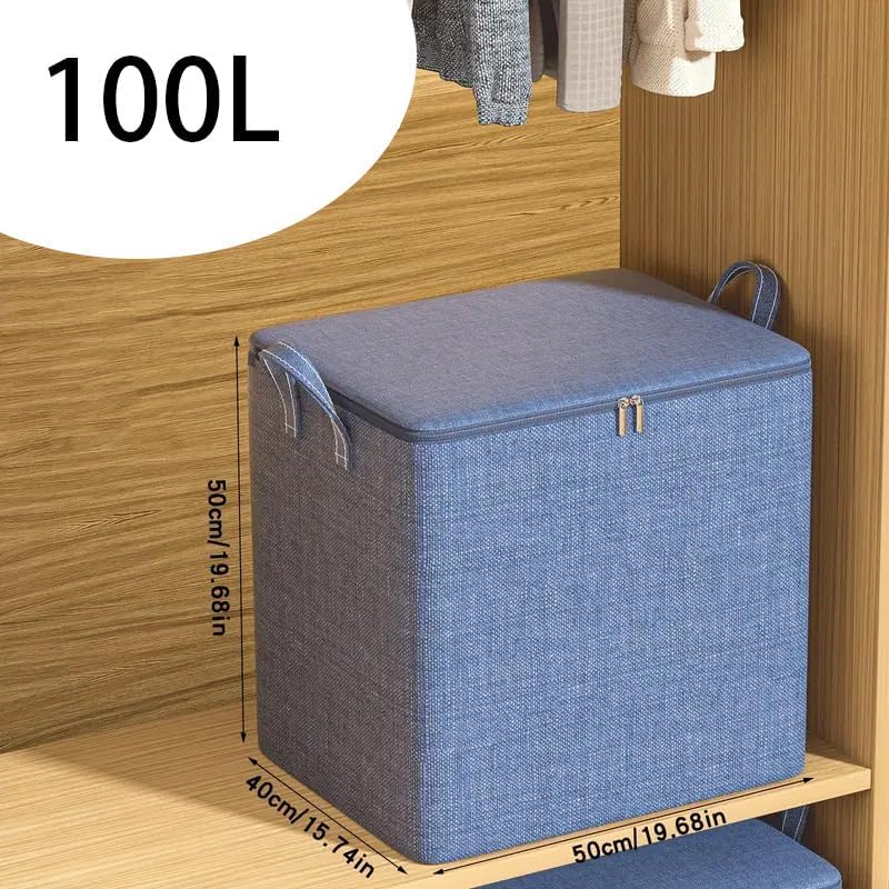 Miniatura 2 de Musbus Paquete de 3 bolsas de almacenamiento para mantas, almacenamiento de ropa, ropa de cama, edredón, cubos Strorage Organizadores de armario