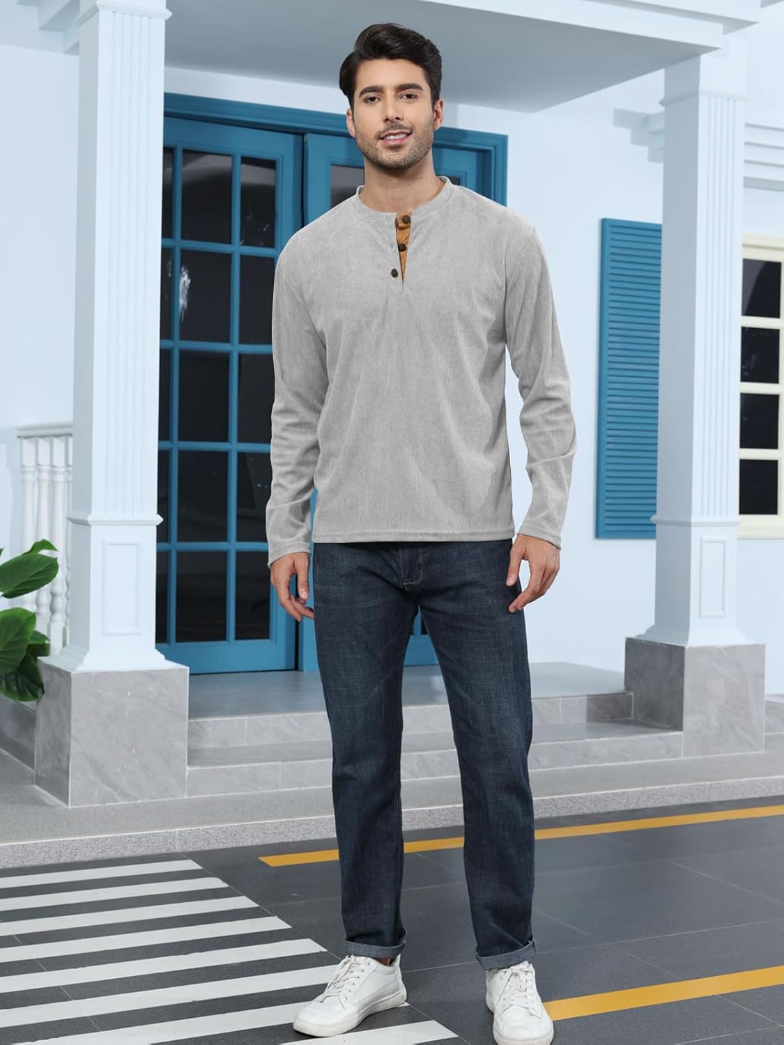 Angbater Camisetas masculinas da moda Henley manga longa pulôver básica com botões leves camisetas de veludo cotelê em promoção! Veja a oferta e mais achadinhos de Camisetas 4 Hoje é o melhor dia para comprar Angbater Camisetas masculinas da moda Henley manga longa pulôver básica com botões leves camisetas de veludo cotelê com aquele preço maroto! Promoção! Aproveite a oferta! 4