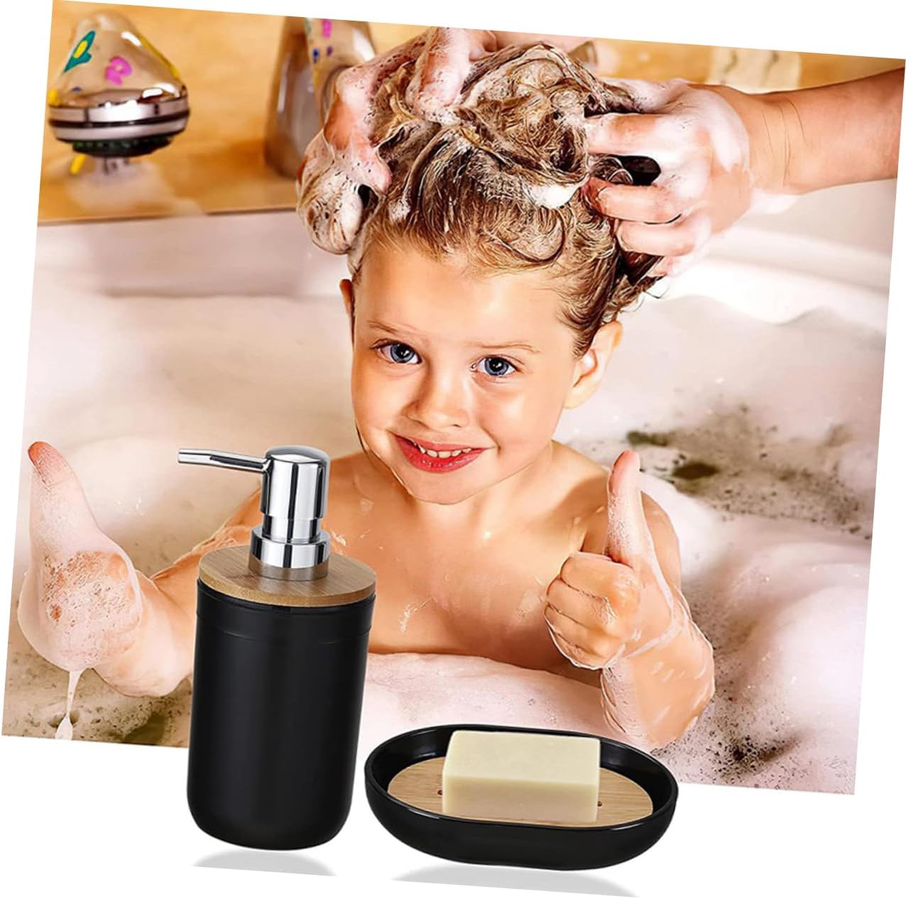 1 Set Bathroom Accessories Includes Soap Dish Toothbrush Holder Lotion Bottle Trash Can and Mouthwash Cup for Stylish Organization and Easy Use Any Bathroom