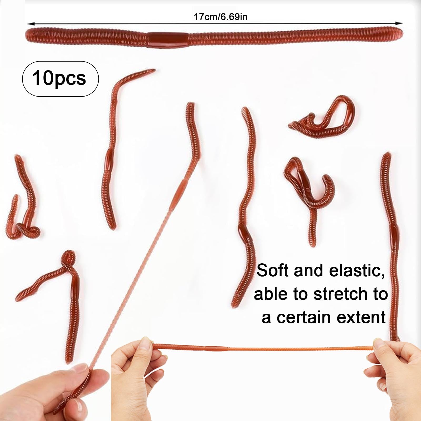 AWAVM 10 Pcs Fake Earthworm - Image 2